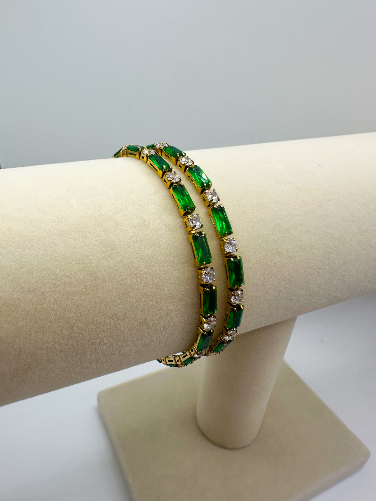 Emerald Cz Tennis Bracelet