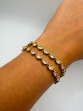 Pink Cz Bezel Bracelet