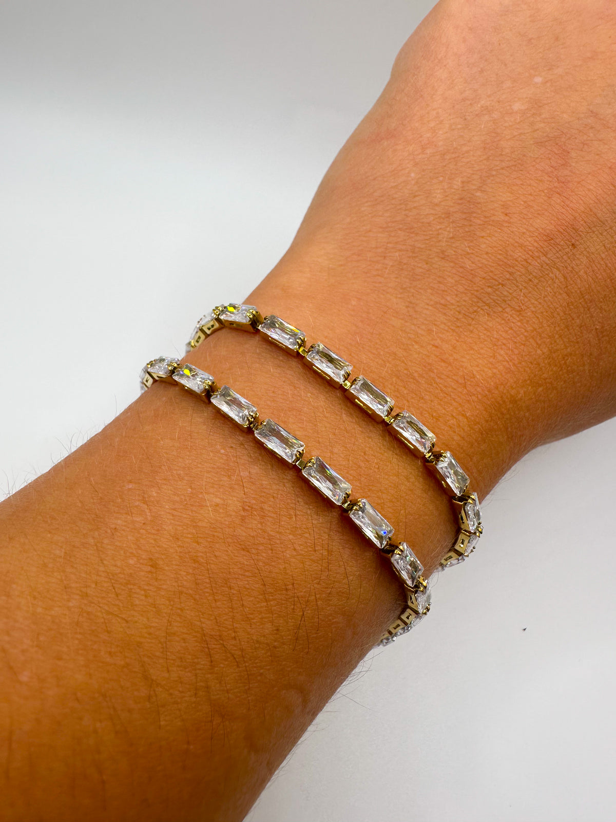 Baguette Cz Tennis Bracelet