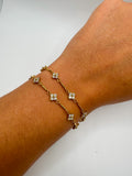 Pave' Clover Bracelet