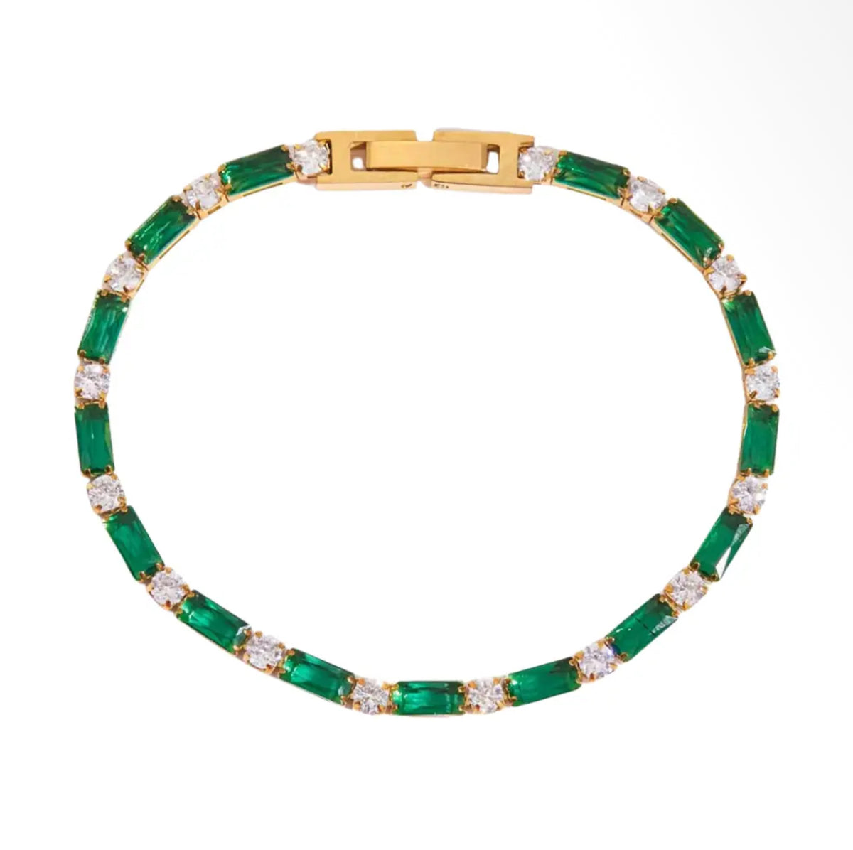 Emerald Cz Tennis Bracelet