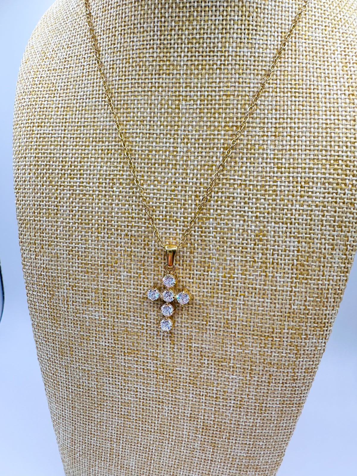 Charlotte Cross Necklace - Gold