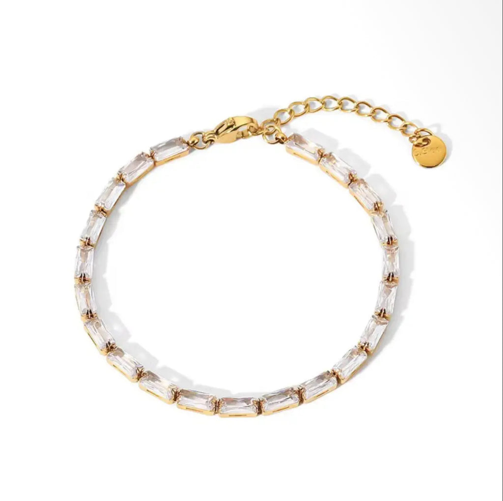 Baguette Cz Tennis Bracelet