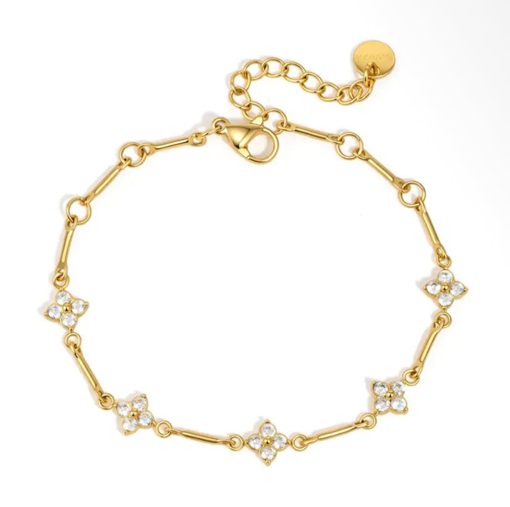 Pave' Clover Bracelet