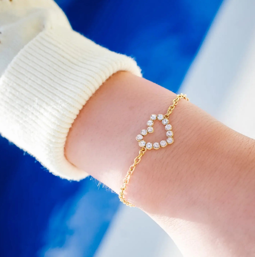 Pave' Heart Bracelet