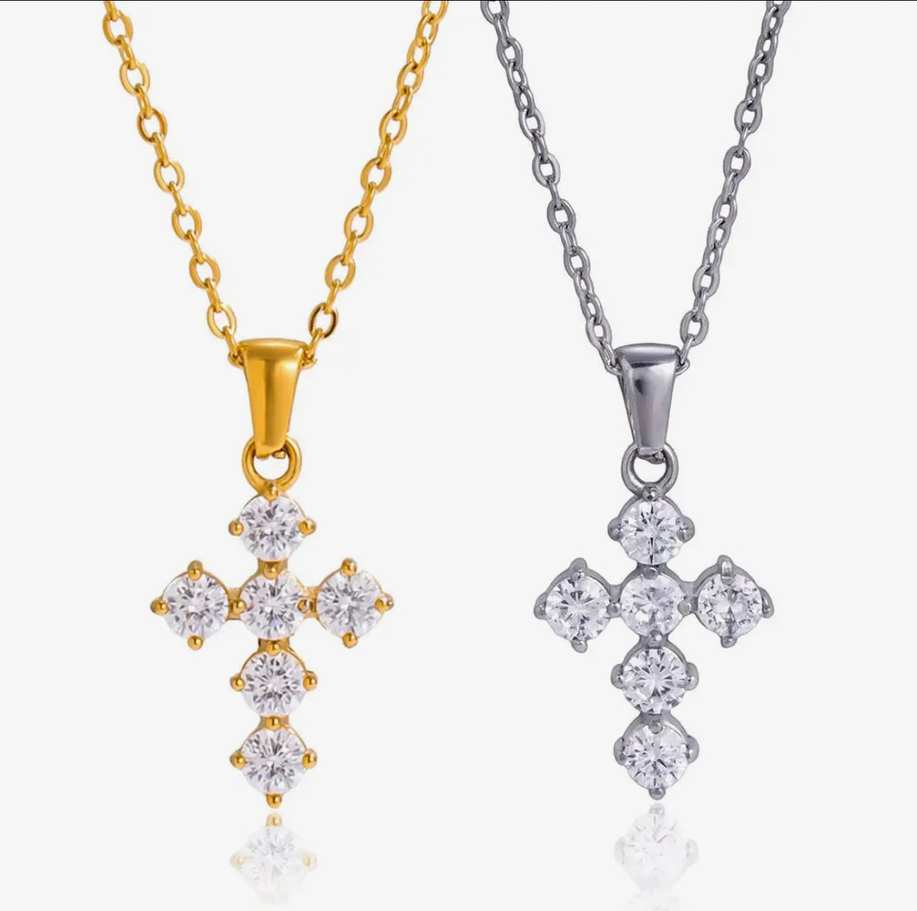 Charlotte Cross Necklace - Gold