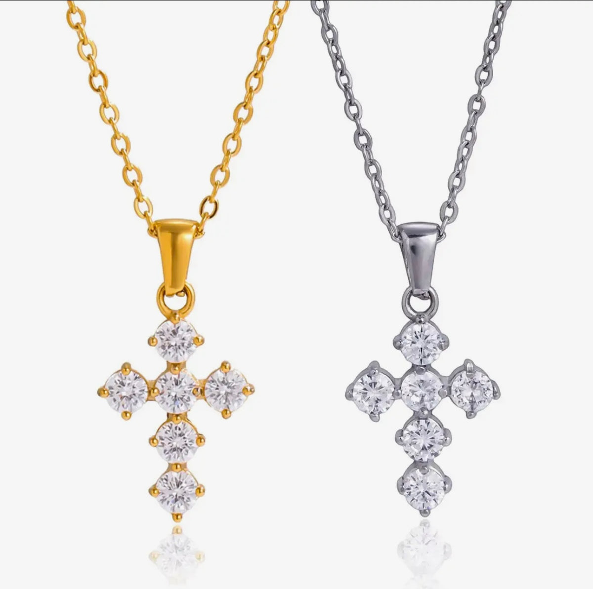 Charlotte Cross Necklace - Gold
