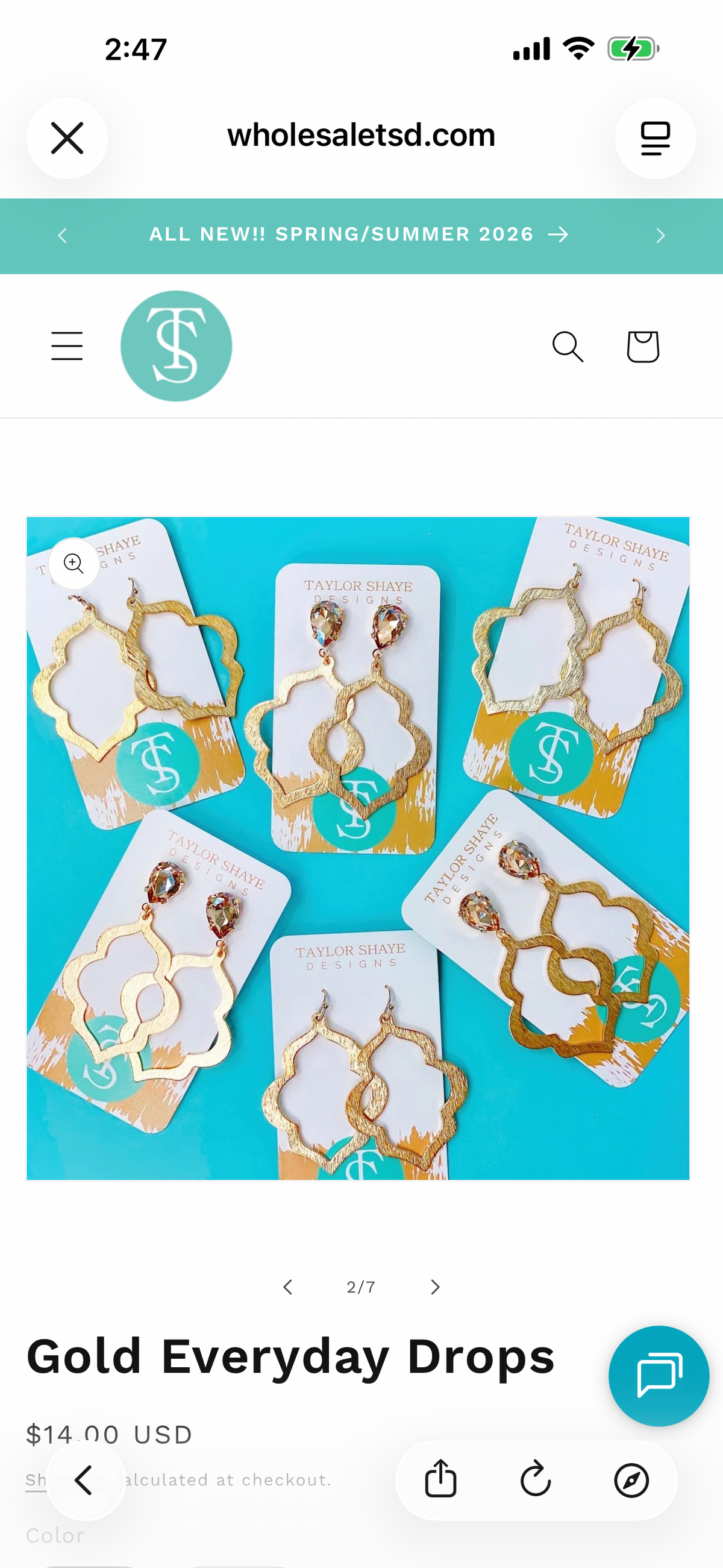 Gold Everyday Drops Earring